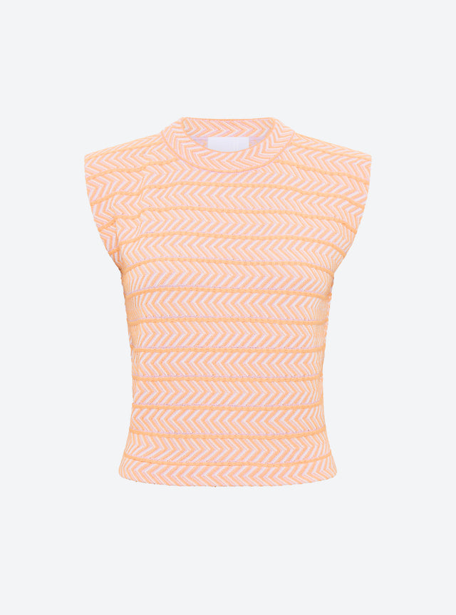Basketweave knit top - Image principale