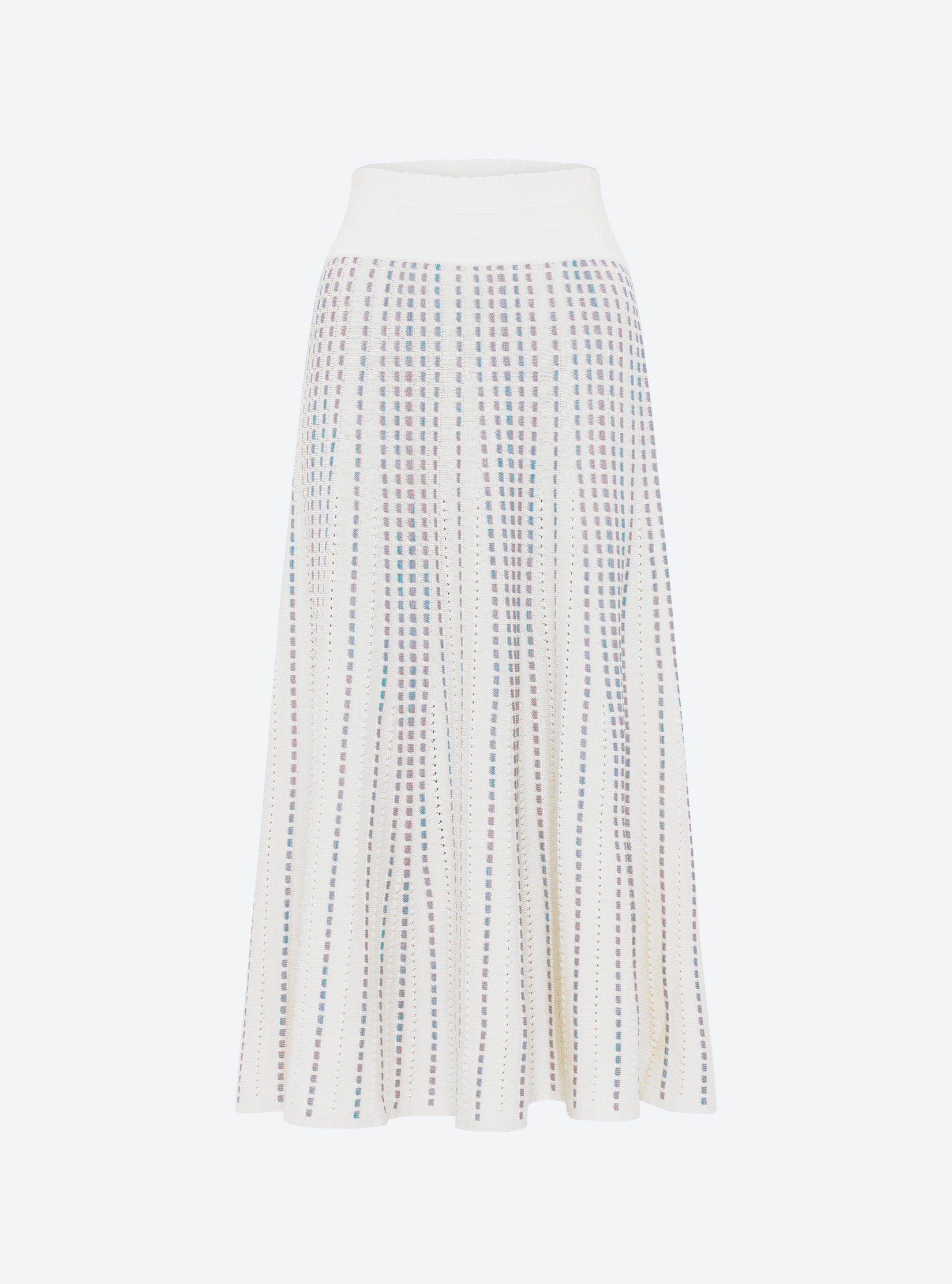 Jupe longue maille bijou naturel multi - Molli