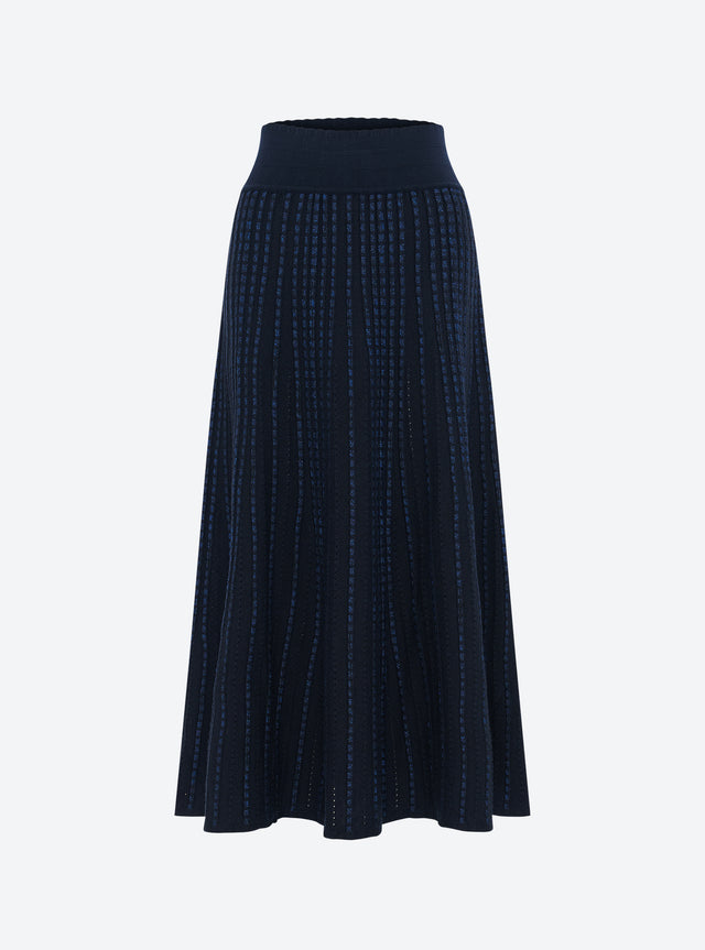 Long jewel-knit skirt - Image principale