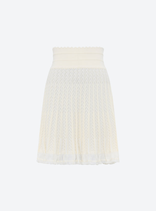 short skirt in herringbone knit - Image principale