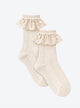 Ruffled openwork socks