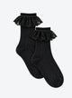 Ruffled openwork socks