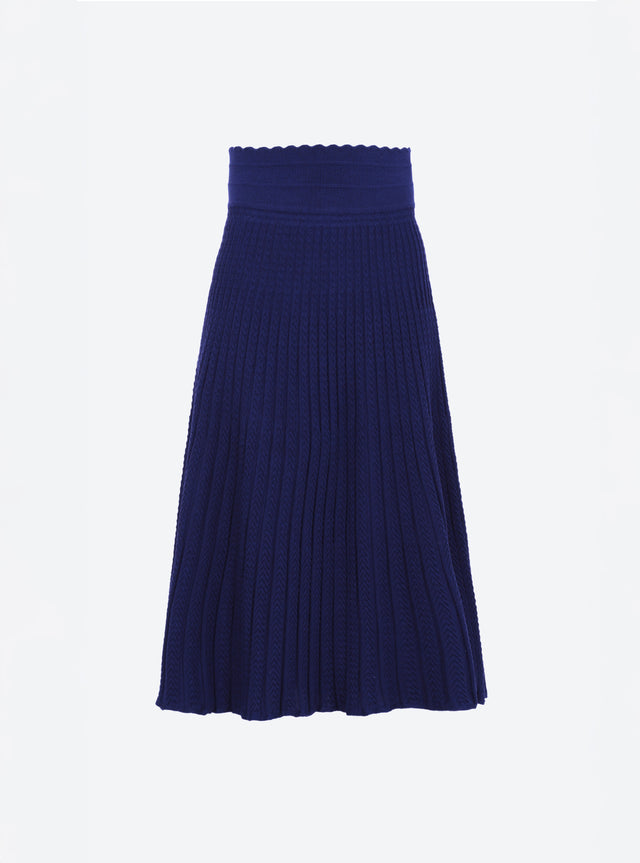 Pleated knit flowing skirt - Image principale
