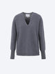 Oversized thin v-neck top