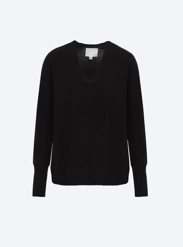 fine oversized top with v-neckline - Image principale
