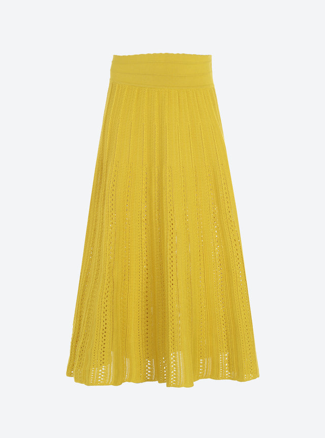 long skirt in guipure knit - Image principale