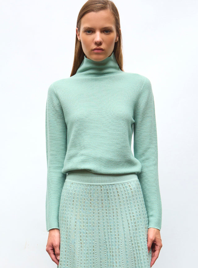 fine top with high collar - Image principale