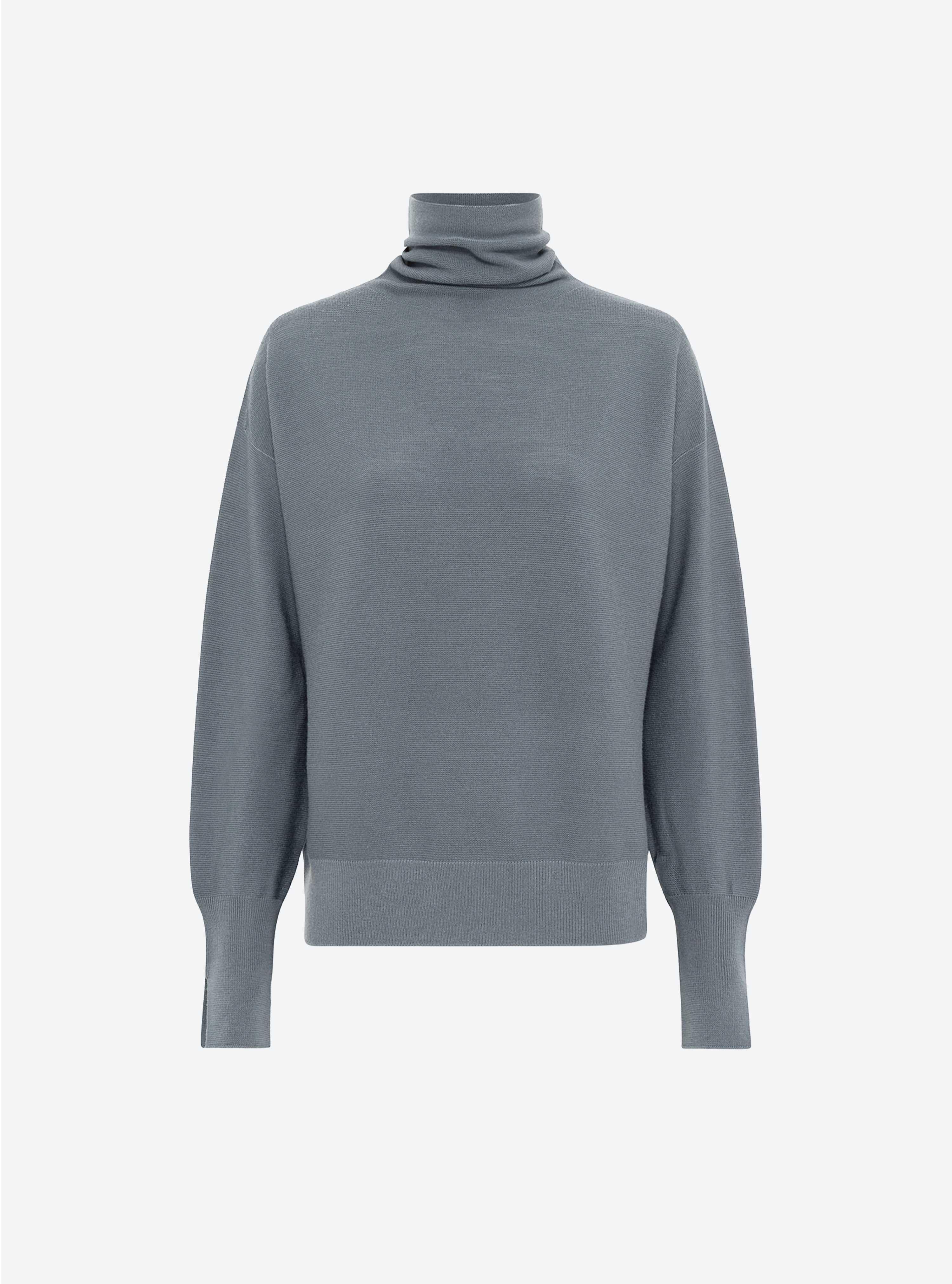 Tops, blouses de luxe femme - Top fin oversize à col montant