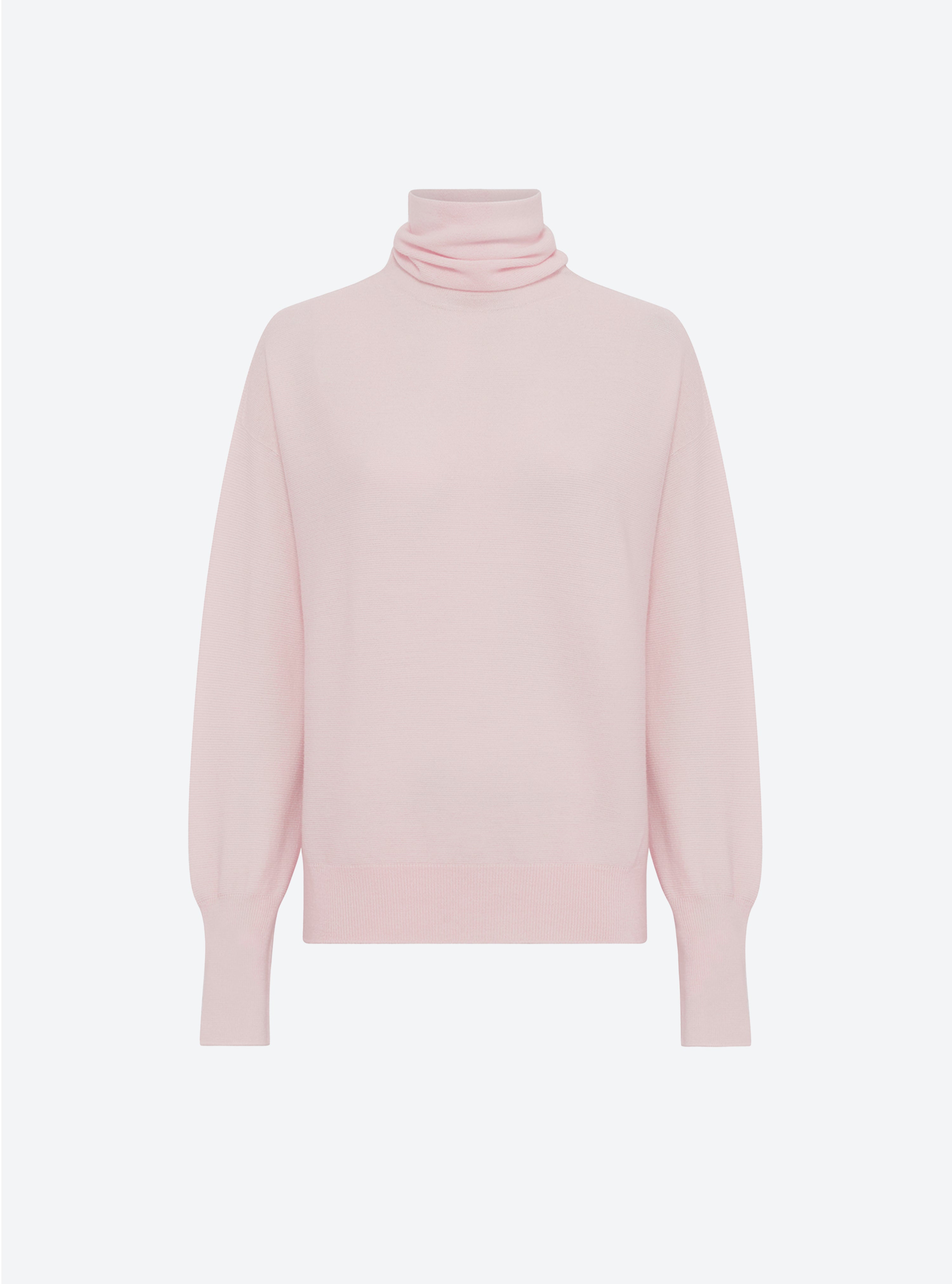 Top fin maille point mousse col montant Pétale - Molli