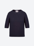 Top fin maille manches coudes