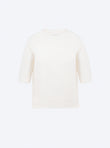 Top fin maille manches coudes