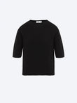 Top fin maille manches coudes
