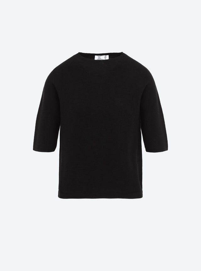 top fin maille manches coudes - Image principale