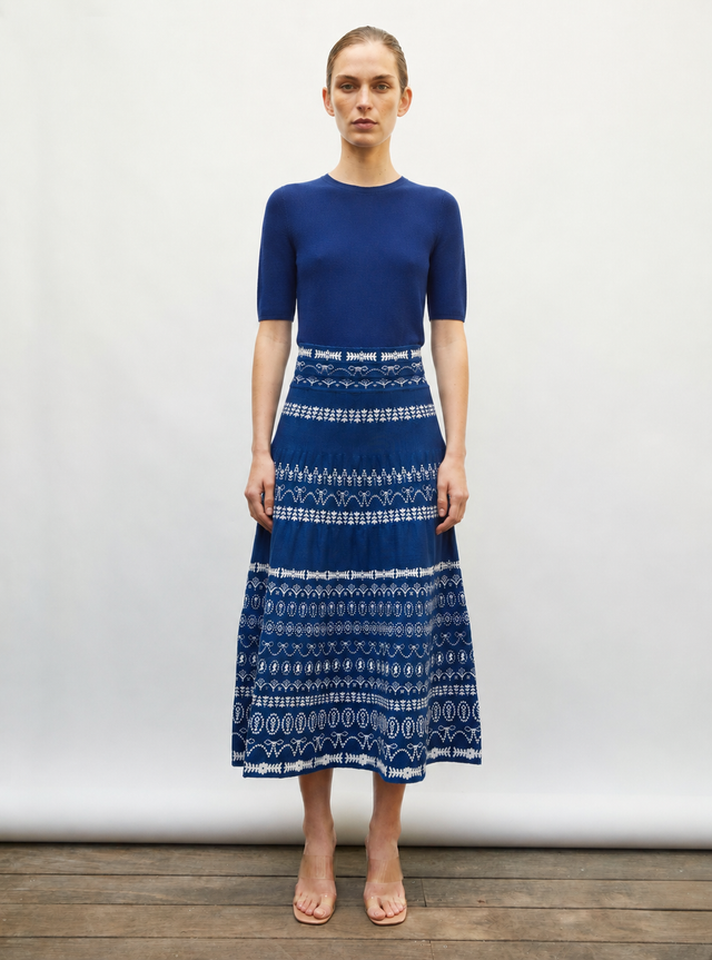 Top fin maille manches coudes - Image principale
