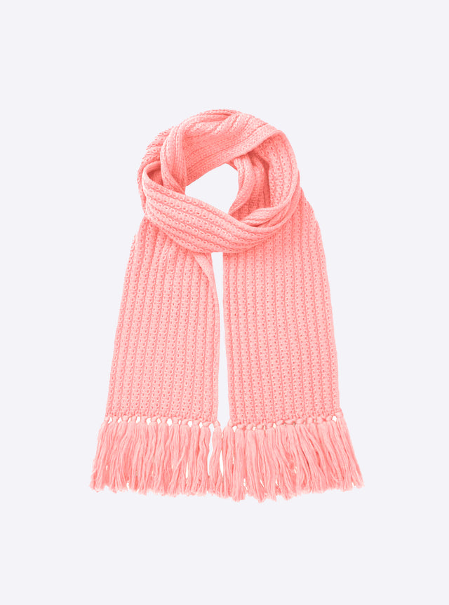 knitted fringed scarf - Image principale