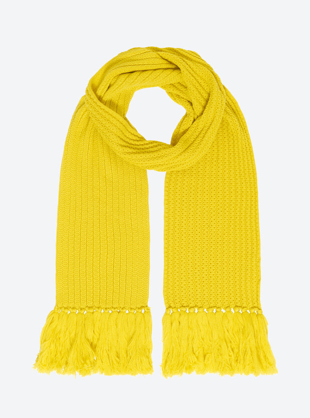 knitted fringed scarf - Image principale