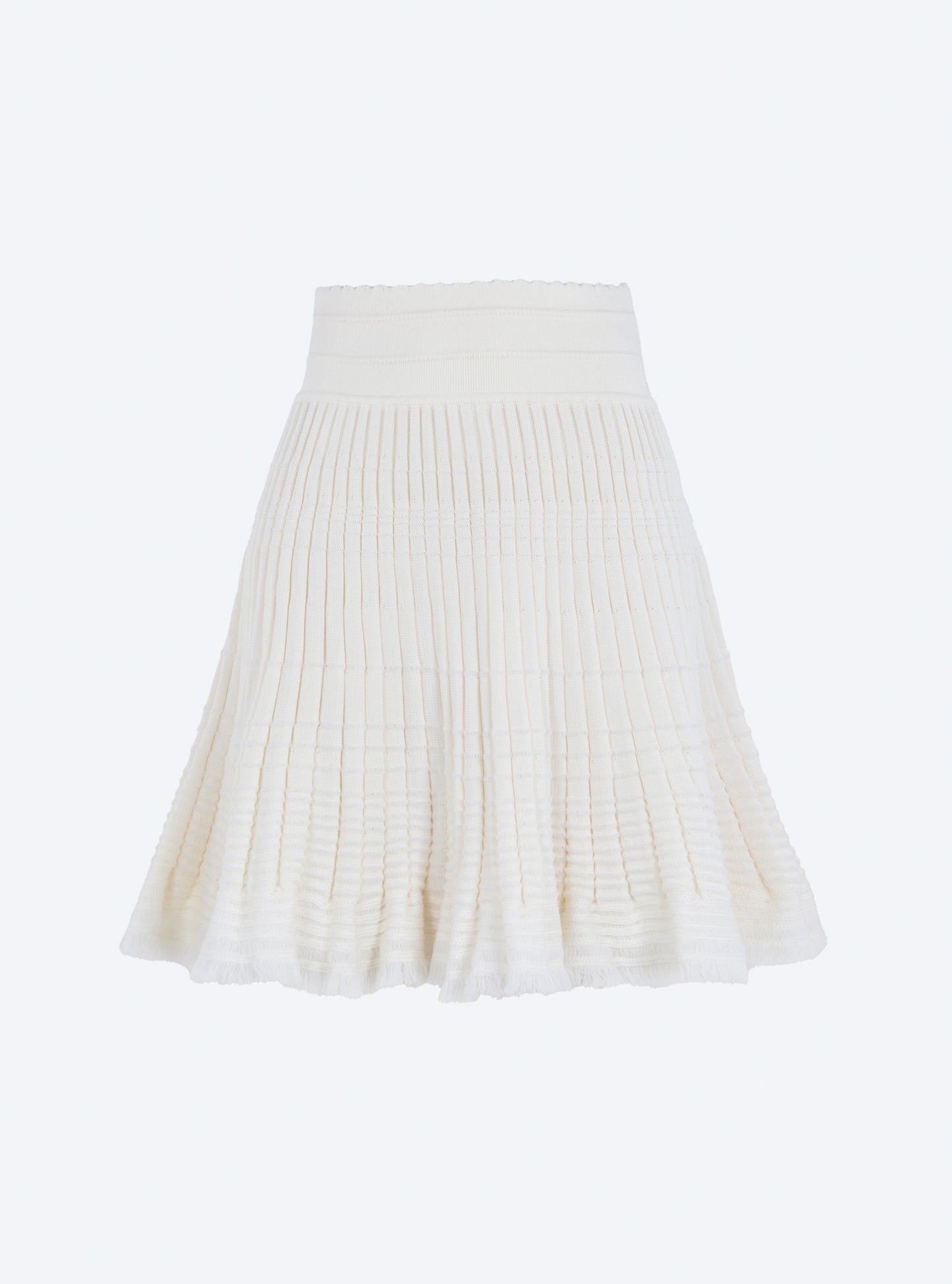 Jupe courte en maille à frange - Molli