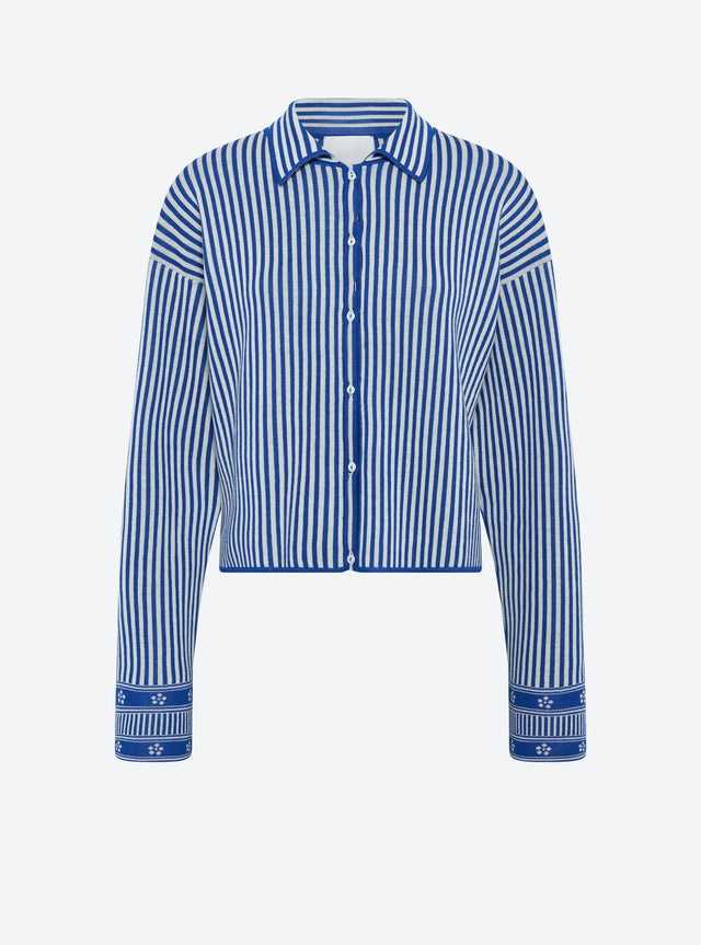 chemise maille fines rayures - Image principale