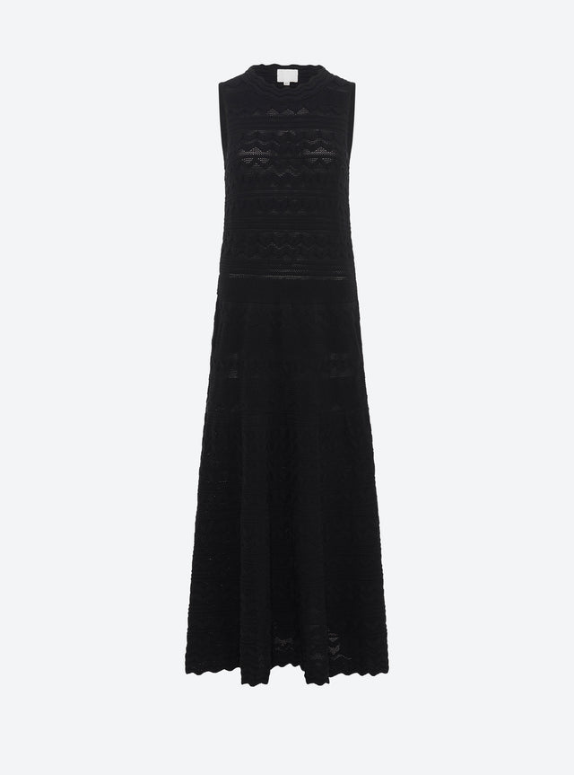 long rick-rack knit dress - Image principale
