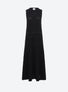Robe en maille de luxe Molli - Robe longue maille croquet Noir Profond
