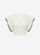 v-neck top in a pointelle knit