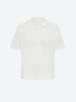 Wide top with polo shirt collar