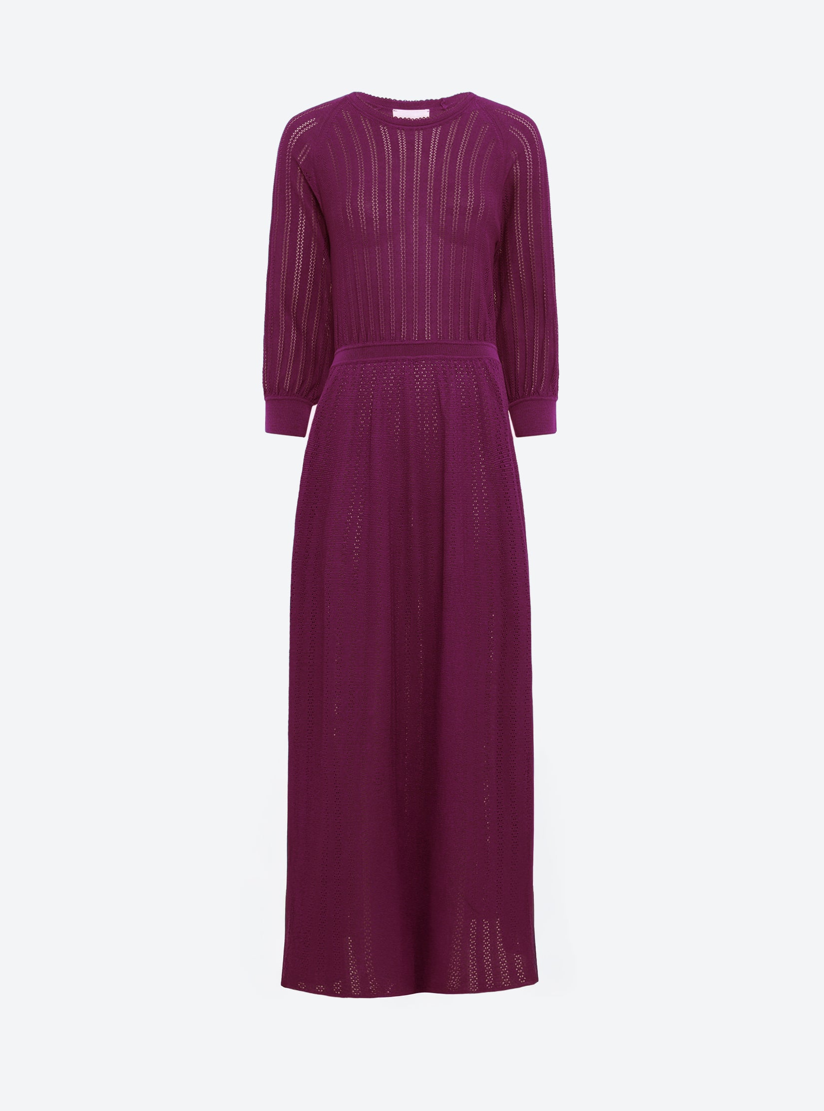 Robe en maille de luxe Molli - Robe légère maille pointelle Mûre