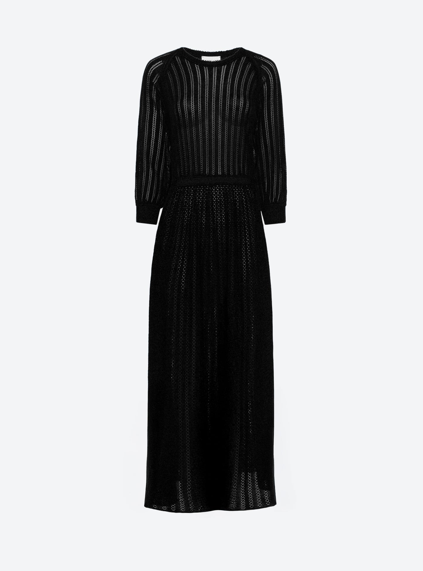 Robe légère maille pointelle Noir profond - Molli