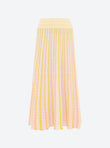 fluid skirt in an origami knit