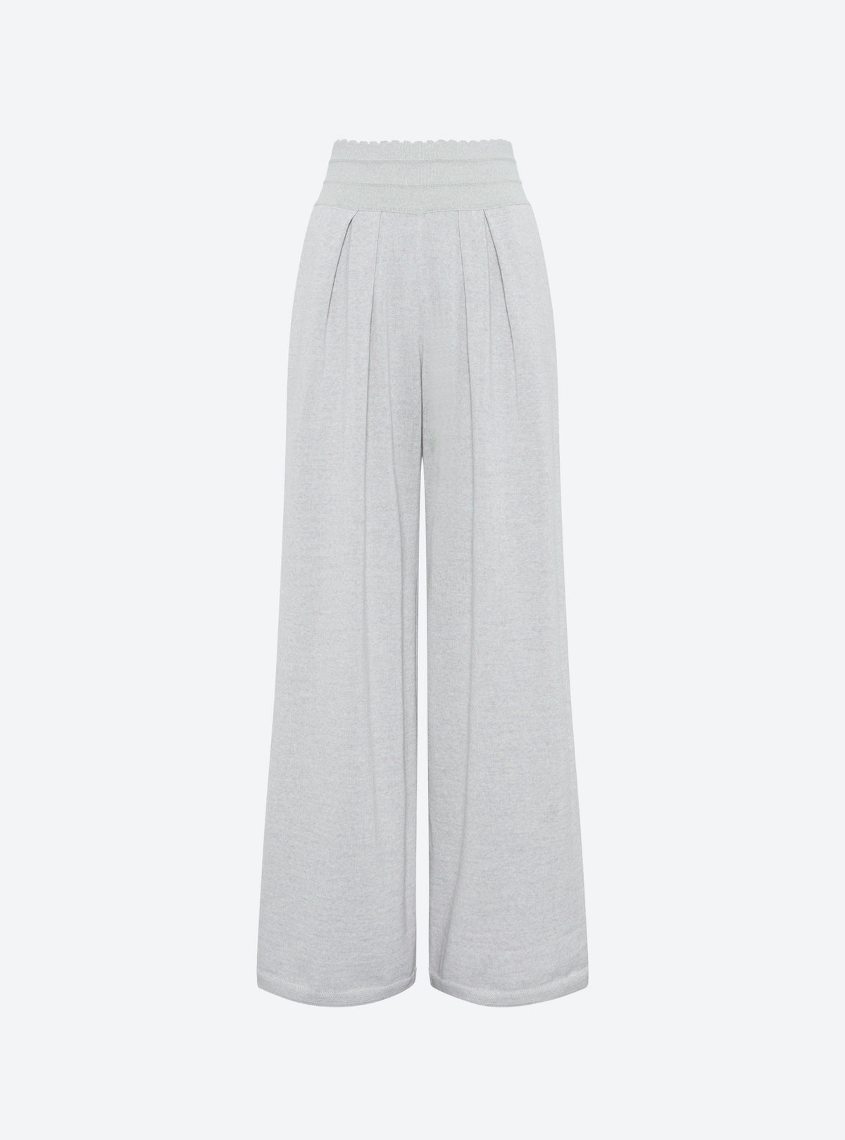 Pantalon fluide maille fine jersey Gris Chiné Clair - Molli_packshot