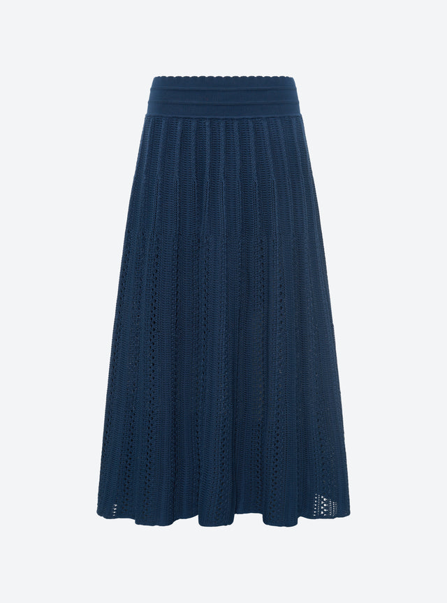 long skirt in guipure knit - Image principale