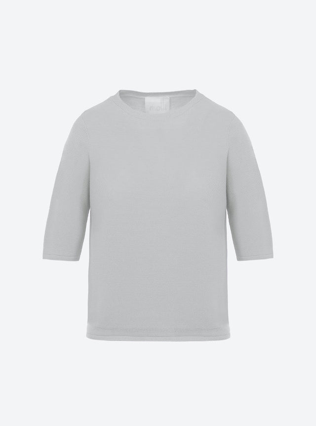 Top fin maille manches coudes - Image principale