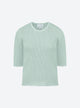 Top fin maille manches coudes