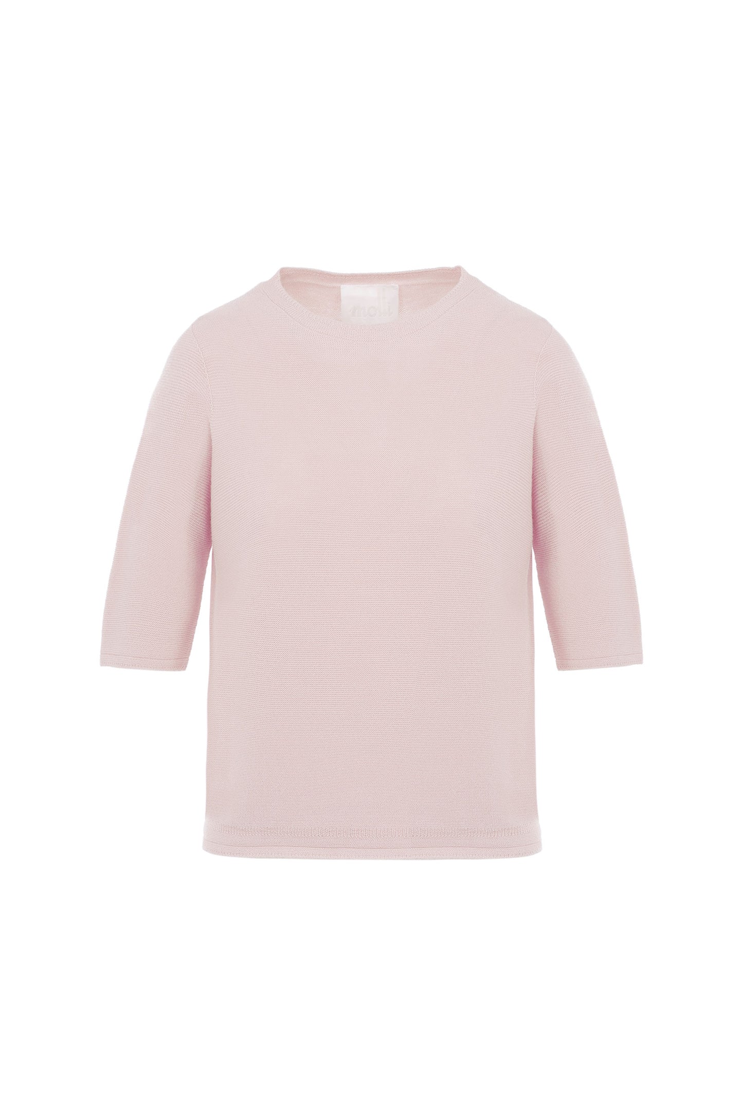 Top en maille de luxe Molli - Top fin maille manches coudes Pétale
