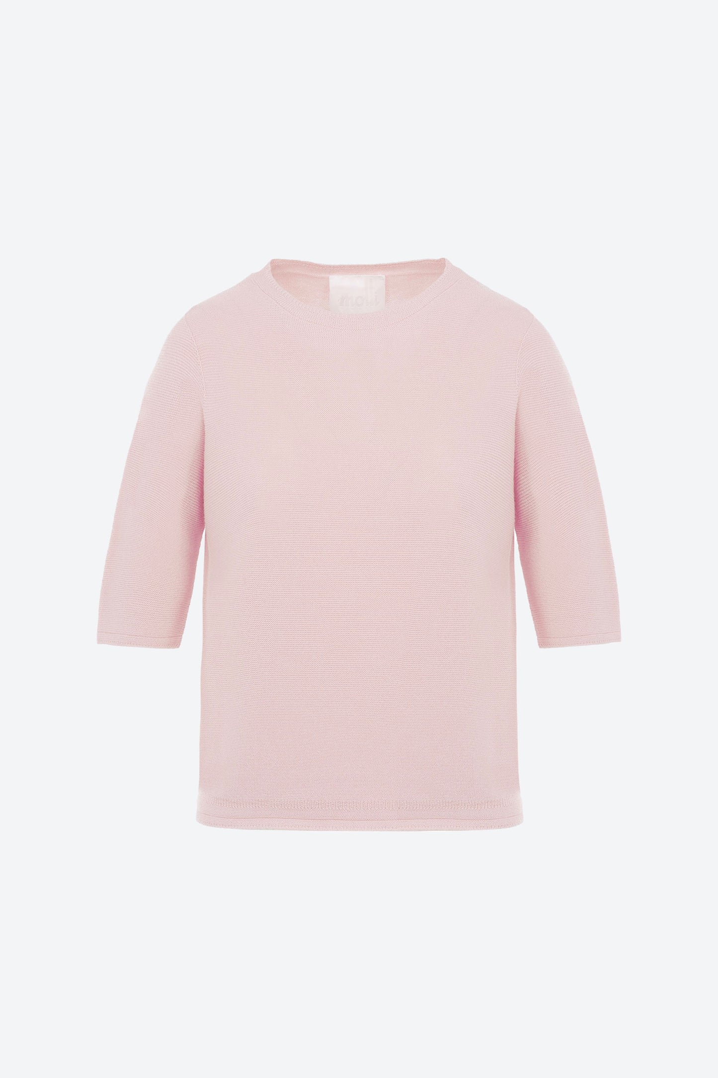 Top en maille de luxe Molli - Top fin maille manches coudes Pétale_packshot