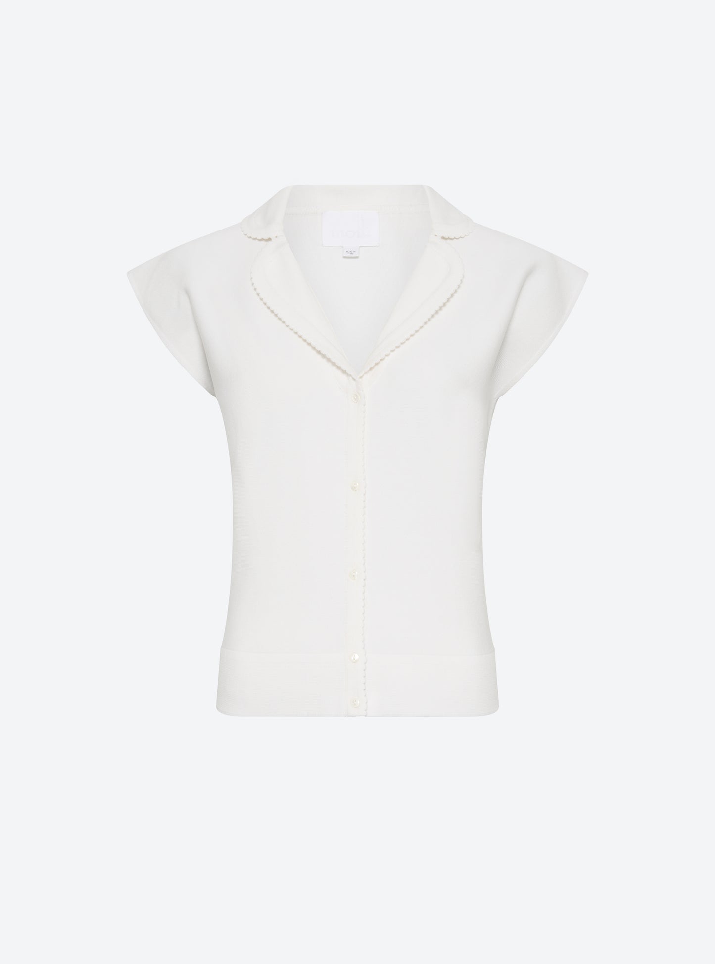 Top petit col chemise Milk - Molli