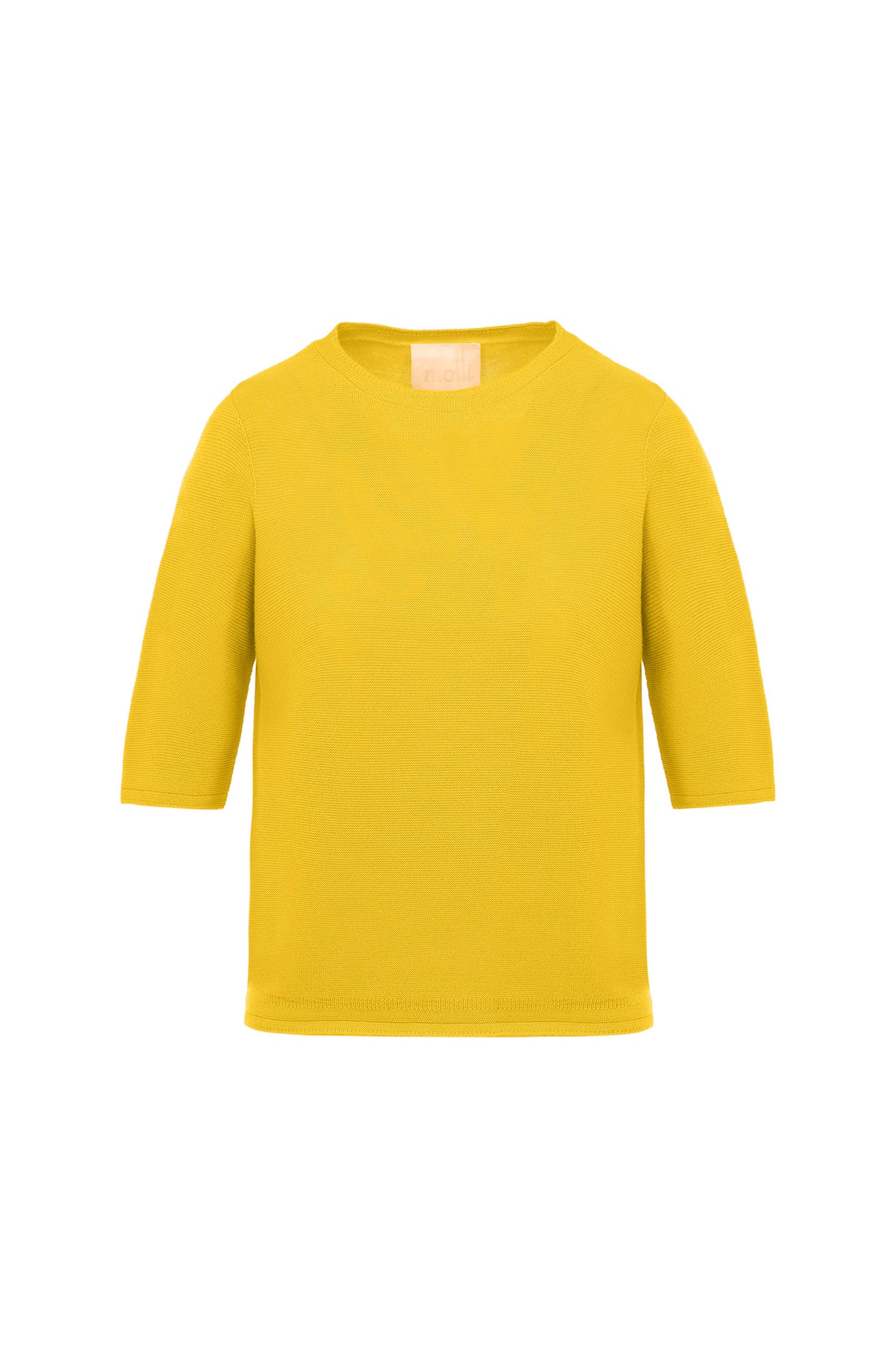 Top fin maille manches coudes Mimosa - Vêtement de luxe femme