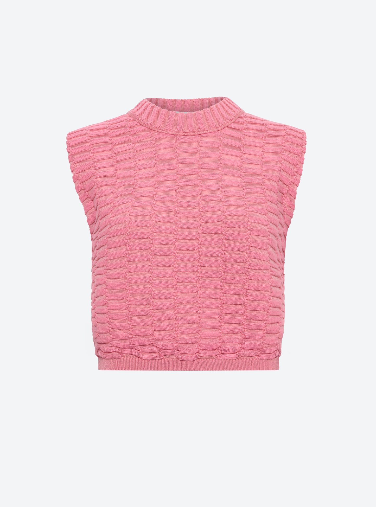 Top en maille zellige uni new blush - Molli