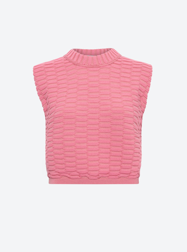 top en maille zellige uni - Image principale