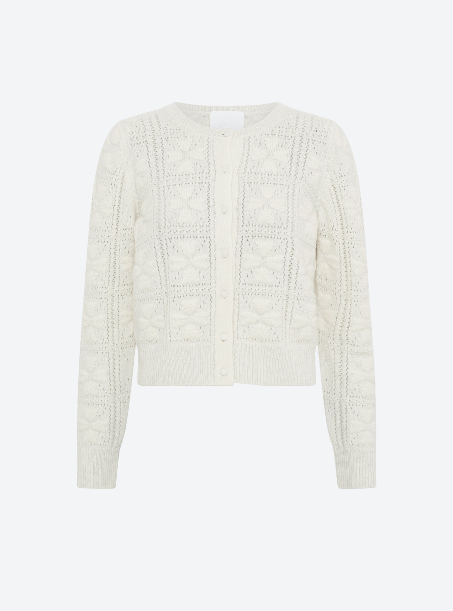 Cardigan doux maille trèfle naturel - Cardigan de luxe en maille Molli