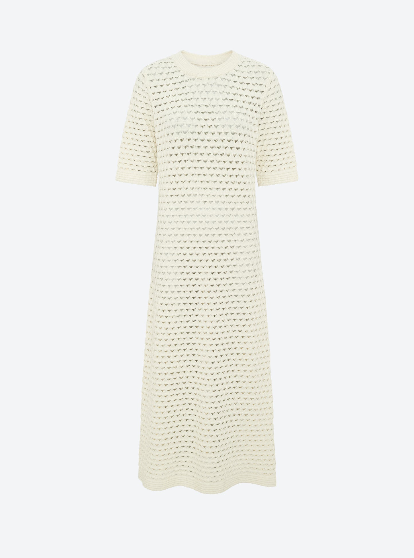 robe longue maille crochet naturel - Molli_packshot