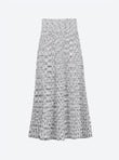 fluid skirt in an origami knit