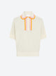 top ample maille col croquet