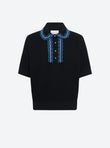 top ample maille col croquet