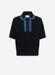 top ample maille col croquet
