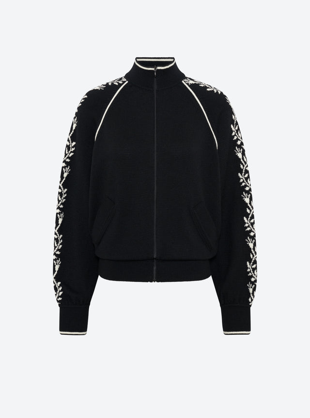 veste zippée maille florale - Image principale