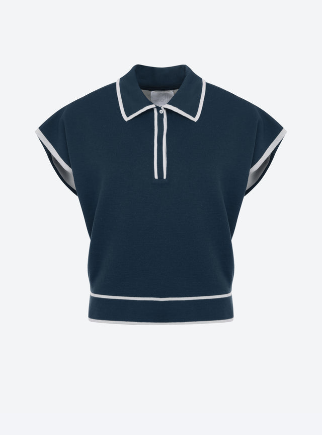 top ample maille col gansé - Image principale