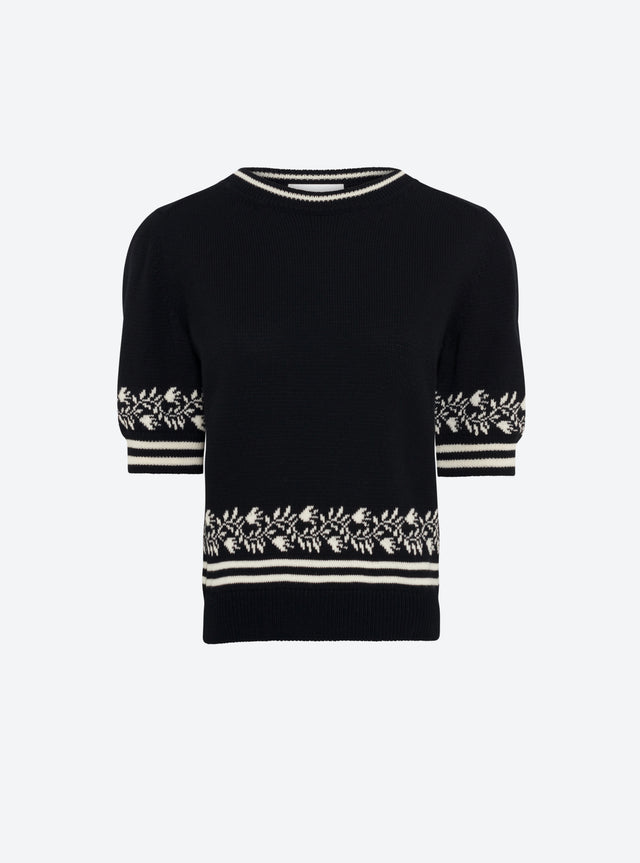 knit top jacquard details - Image principale