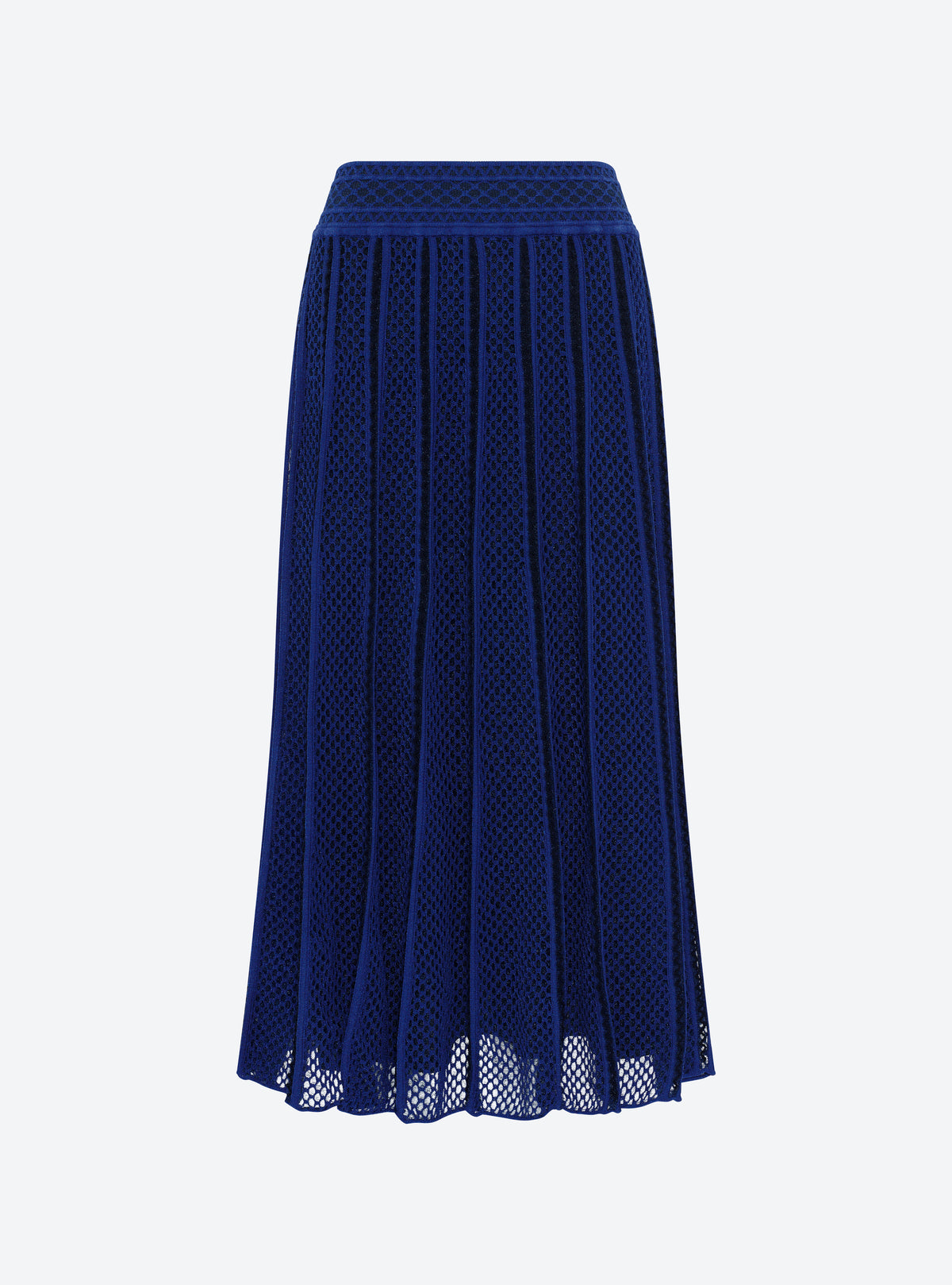 Jupe longue maille technique bleu faience - Molli_packshot