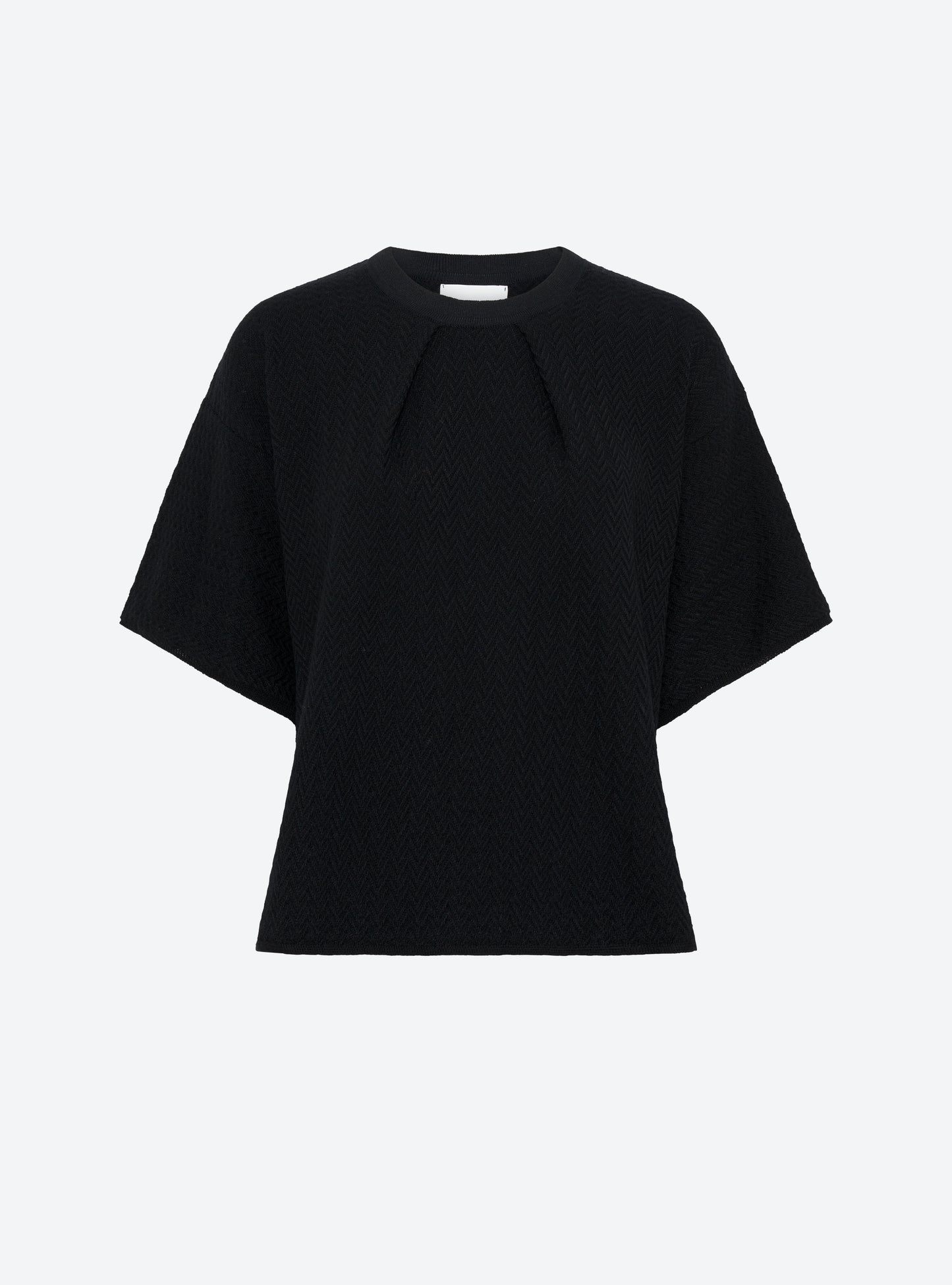 Top en maille de luxe Molli - Top fin maille chevron molli noir profond